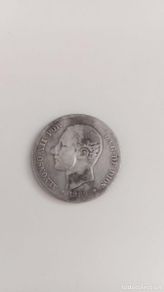 Coins of Spain: España , 2 pesetas 1882 18 - 82 MSM , Plata, Alfonso XII, 12